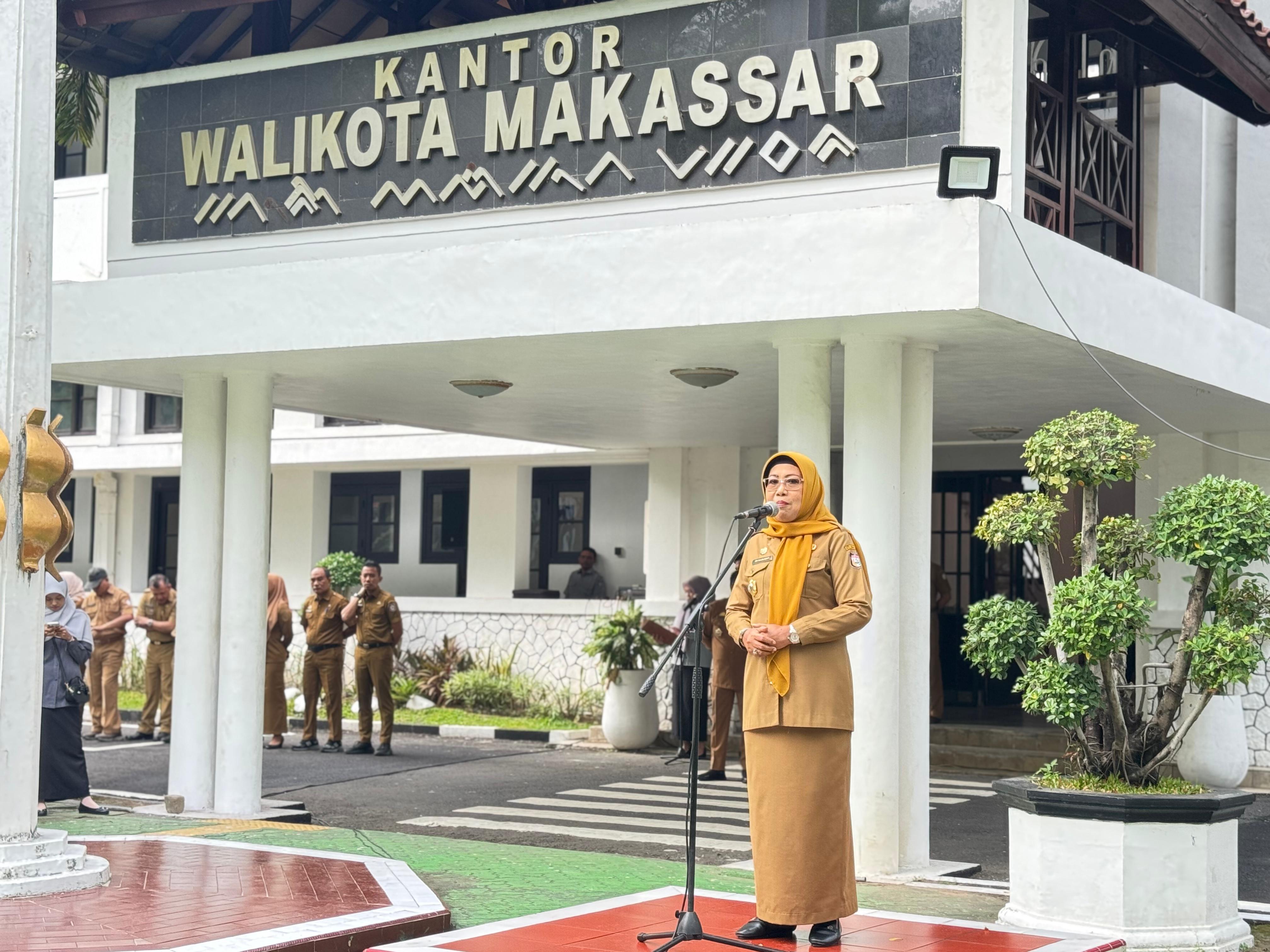 Kepala Dinas Pertanahan Kota Makassar Pimpin Apel Pagi Lingkup Pemerintah Kota Makassar